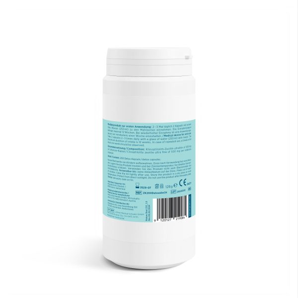 Rückseite einer Detoxalin Dose von kingnature